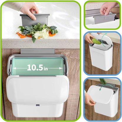 9L Wall Mounted Kitchen Waste Bin