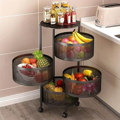Multi Layer  5 Tier kitchen Storage Rack With Wheel