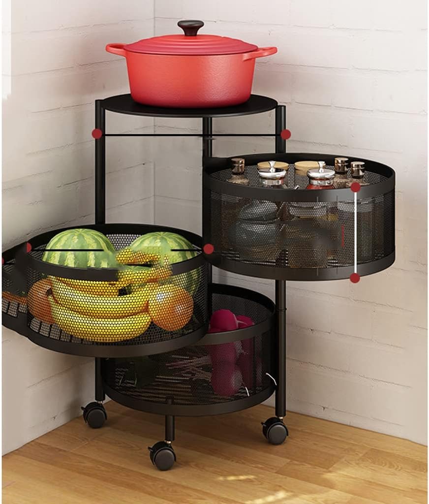 Multi Layer  5 Tier kitchen Storage Rack With Wheel