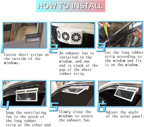 Solar Powered Car Ac Exhaust Fan