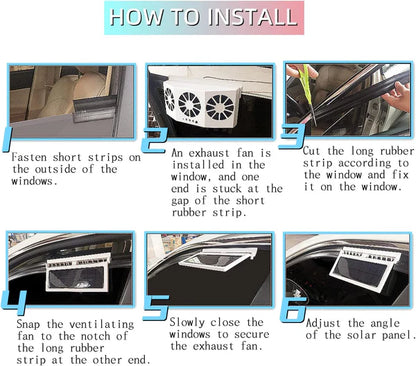 Solar Powered Car Ac Exhaust Fan
