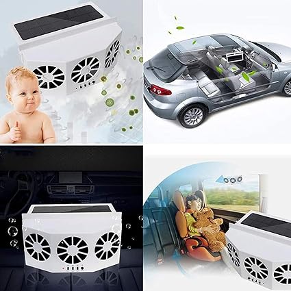 Solar Powered Car Ac Exhaust Fan