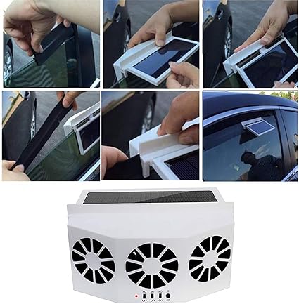Solar Powered Car Ac Exhaust Fan