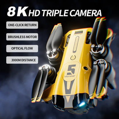 M5 Professional Foldable Beginner Drones Triple Camera